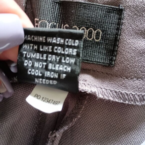 Focus 2000 Grey Shark Dress Pants Women’s Size 14 Straight Leg NWT Flattering - Picture 7 of 9